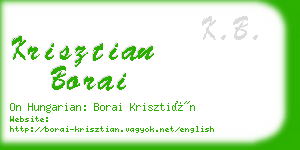 krisztian borai business card